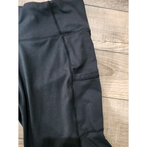 Baleaf Womens XL Black High-Waisted Bike Shorts Side Pockets Polyester/Spandex - Picture 6 of 8